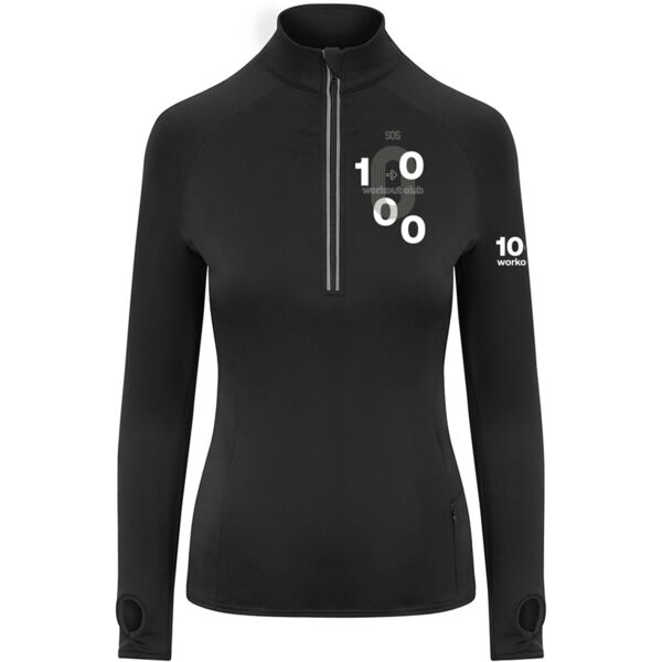1000 Club Cool-Flex Girlie Half Zip Top Thumbnail